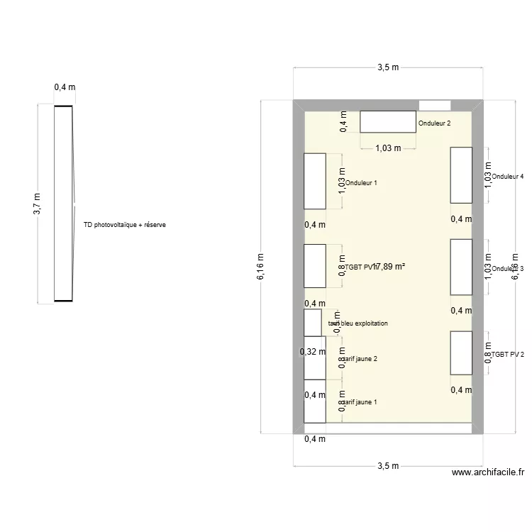 SCEA HUMBERT DE LA COUR. Plan de 1  et 18 m²