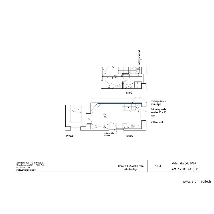 loge 92. Plan de 0 pièce et 0 m2