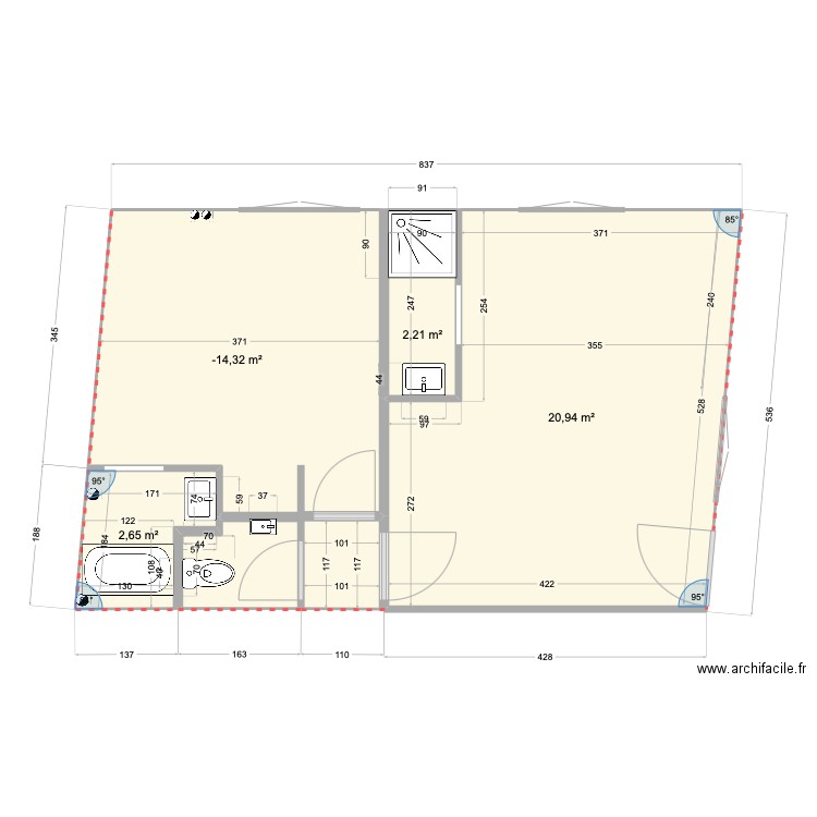 RDCgrande salle. Plan de 0 pièce et 0 m2