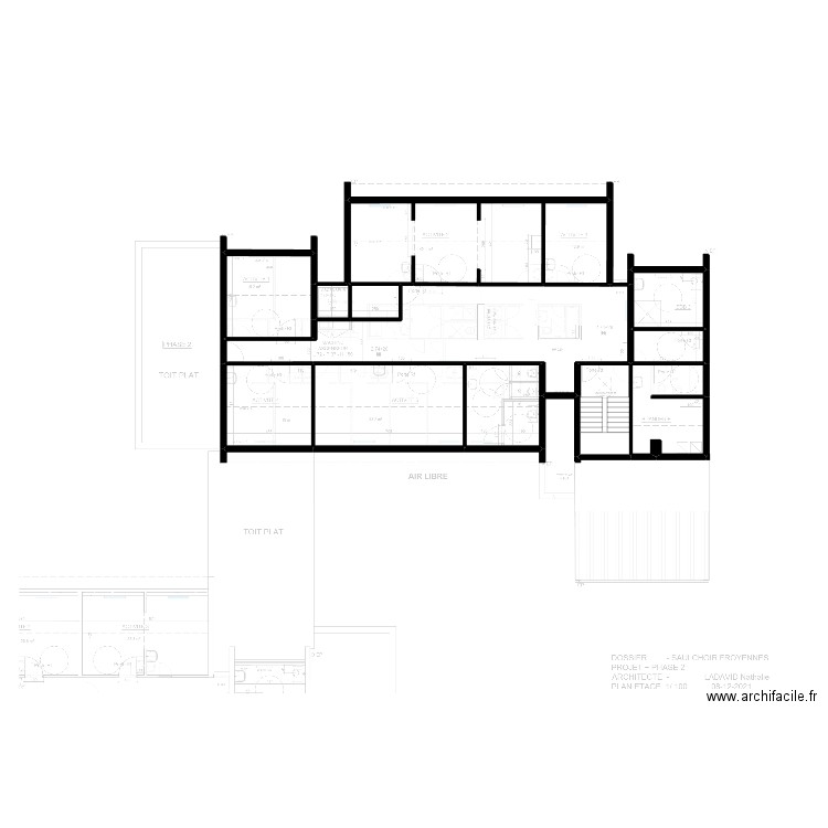 Air libre Etage. Plan de 12 pièces et 274 m2