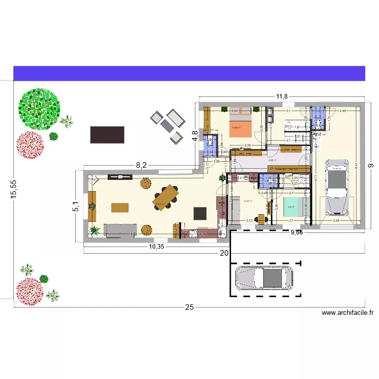 Plan Hangar et ext&eacute;rieur. Plan de 