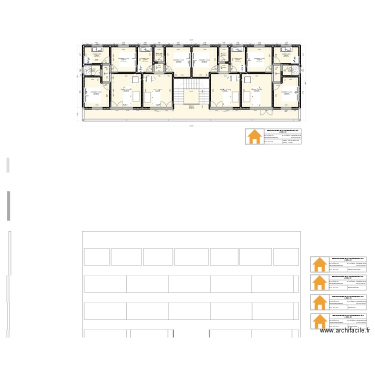SICA . Plan de 91 pièces et 753 m2