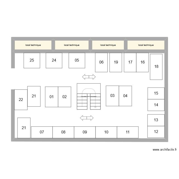 plan parking-1. Plan de 4 pièces et 8 m2