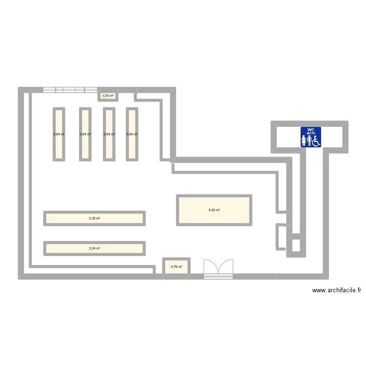 proxi. Plan de 9 pièces et 13 m2