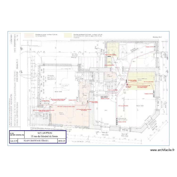 PLAN chauffage  ETAGE 1. Plan de 