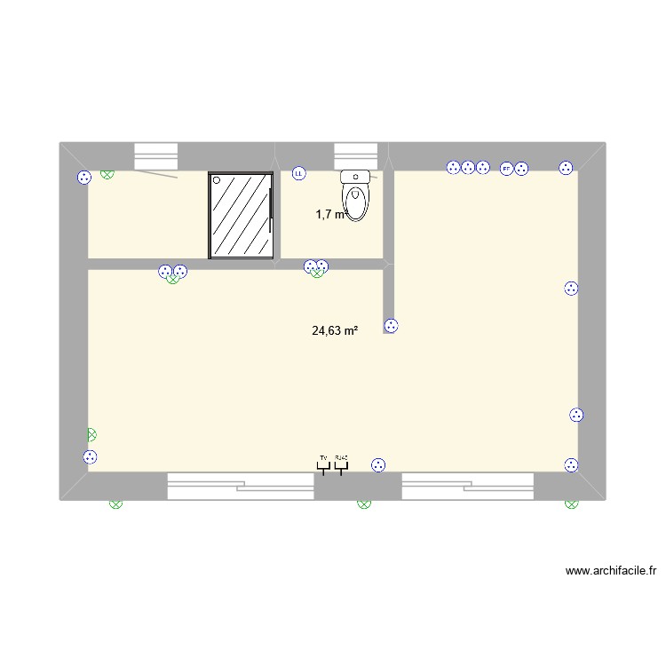 plan cabane. Plan de 0 pièce et 0 m2