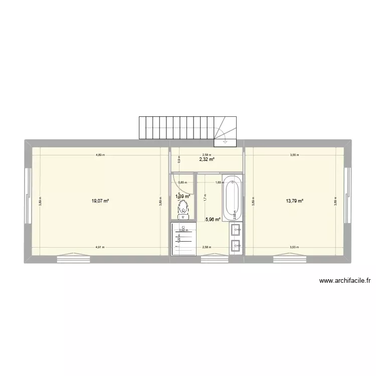 étage. Plan de 5 Pièces et 43 m² étage. Plan de 5 Pièces et 43 m²