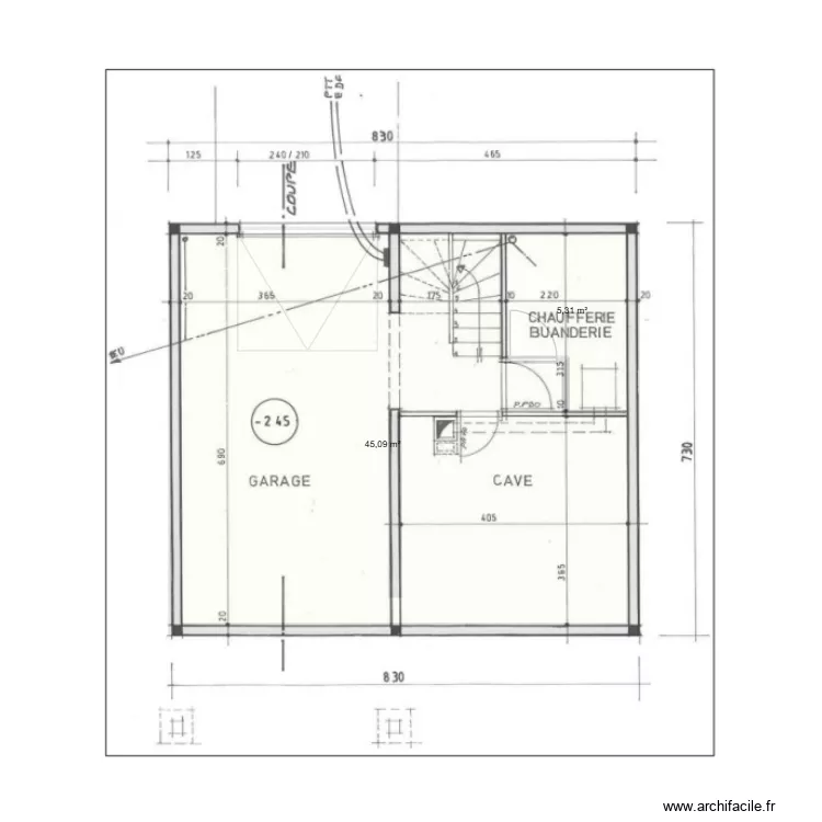 Garage. Plan de 