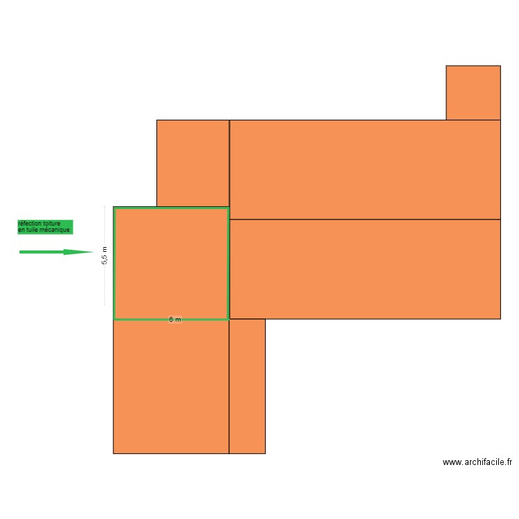 réfection toiture. Plan de 0 pièce et 0 m2