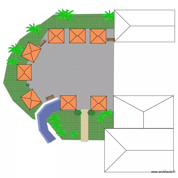 R&eacute;am&eacute;nagement espace croisi&egrave;re. Plan de 