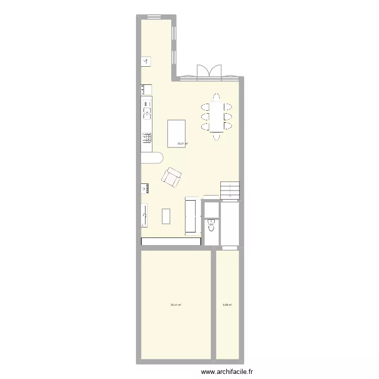 Bas 25 Malbec. Plan de 3  et 91 m²