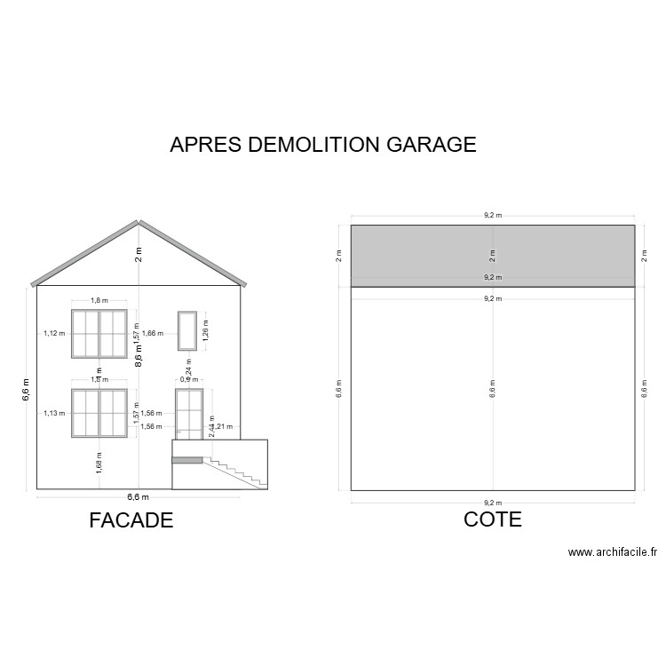 facade REZE. Plan de 0 pièce et 0 m2