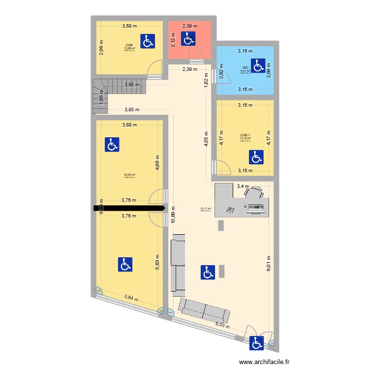 cabinet medical. Plan de 0 pièce et 0 m2