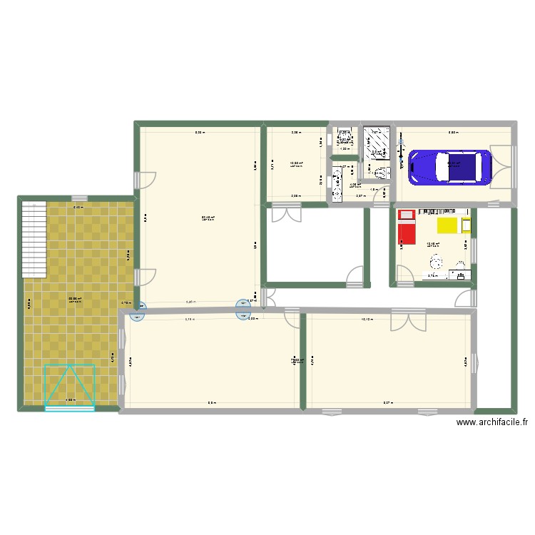 notre. Plan de 9 pièces et 236 m2