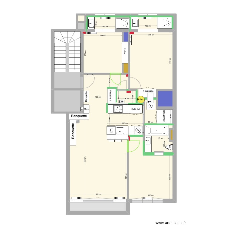 Meerlaan 88 construction/aménagement. Plan de 17 pièces et 91 m2