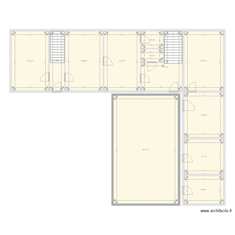 MALISSARD. Plan de 12 pièces et 208 m2