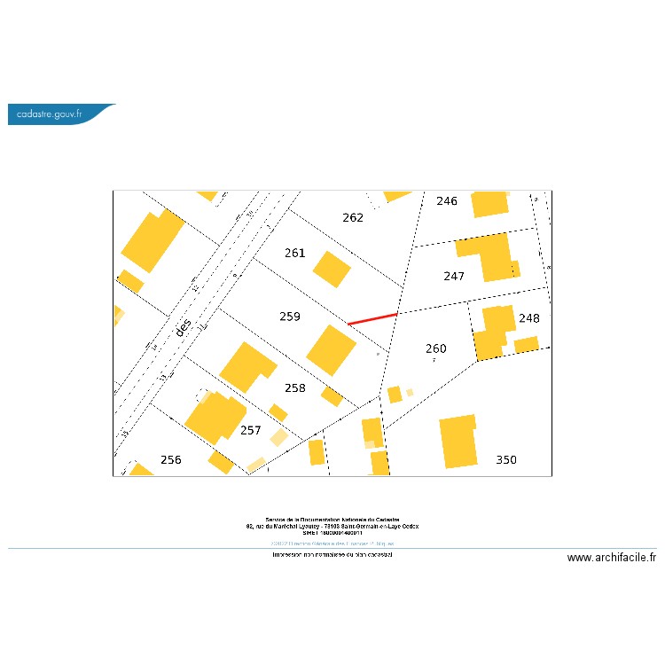 Saint-Brévin - Extention - Plan cadastre initial. Plan de 0 pièce et 0 m2