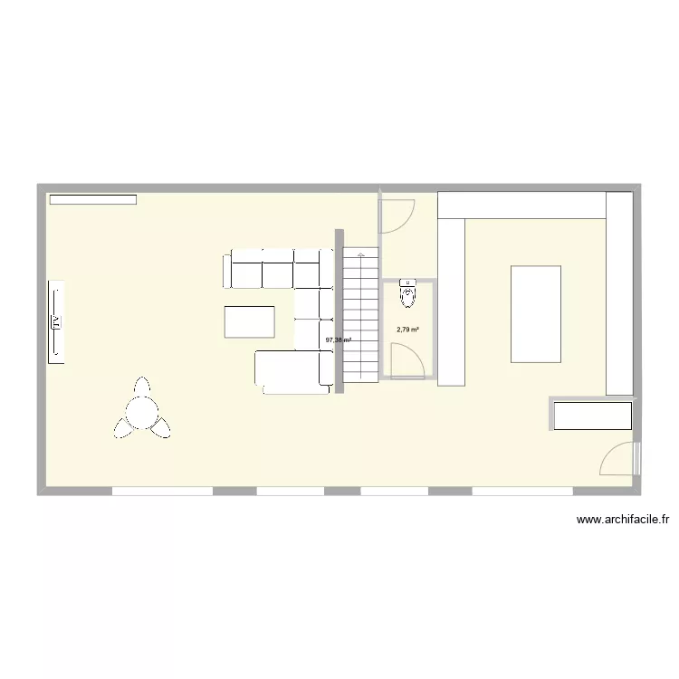 fond grand case &Eacute;. Plan de 