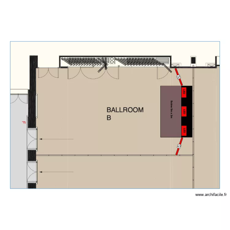 Devex vue de dessus. Plan de 