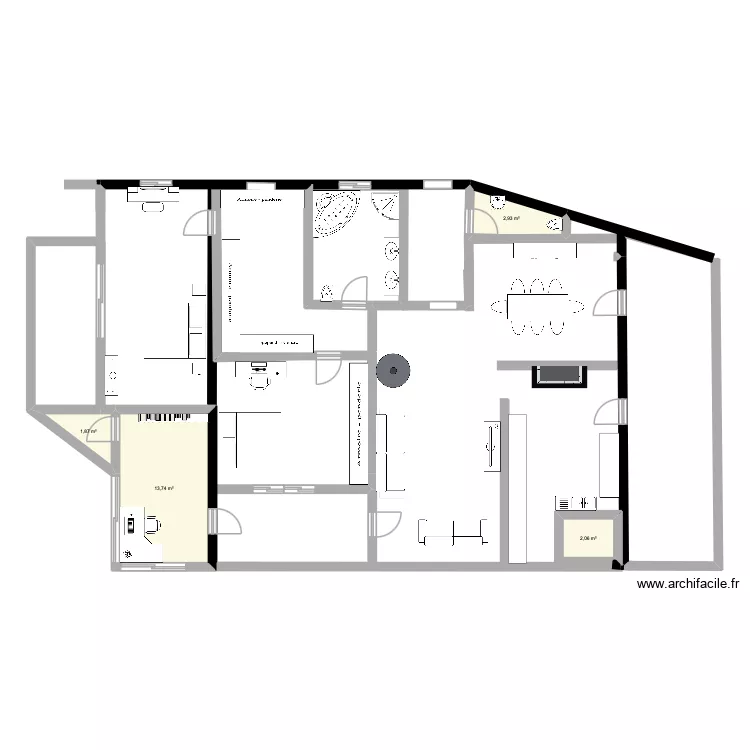 casa dos avos. Plan de 4 pièces et 21 m²