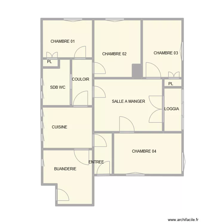 CALVISSON MAISON DROITE. Plan de 14 Pièces et 59 m²