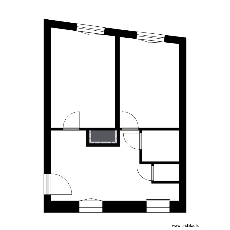 MARCHAND Capucin rdc. Plan de 5 pièces et 37 m2