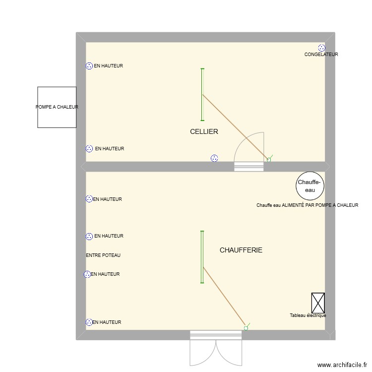 DAVEZAC F6. Plan de 2 pièces et 49 m2