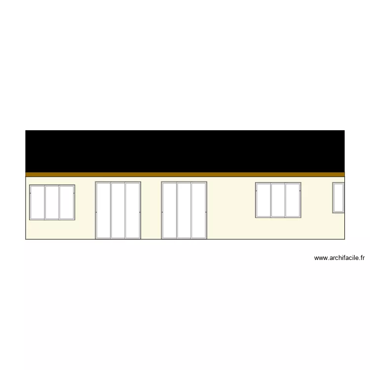 facade arriere. Plan de 