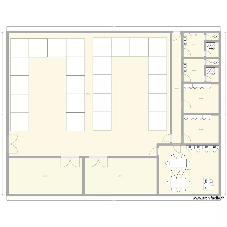Plateau technique. Plan de 