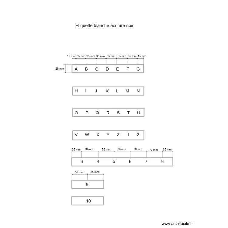 étiquette TD1. Plan de 3 et 2 m² étiquette TD1. Plan de 3 et 2 m²