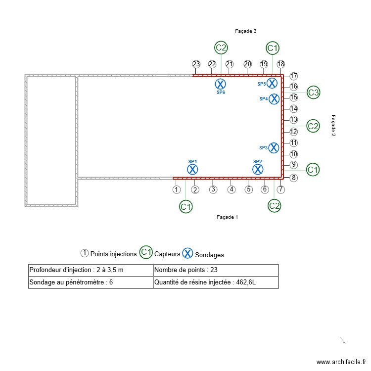 DESART. Plan de 2 pièces et 40 m2
