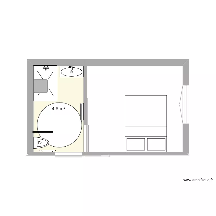 adaptation SDB. Plan de 1 et 5 m² adaptation SDB. Plan de 1 et 5 m²
