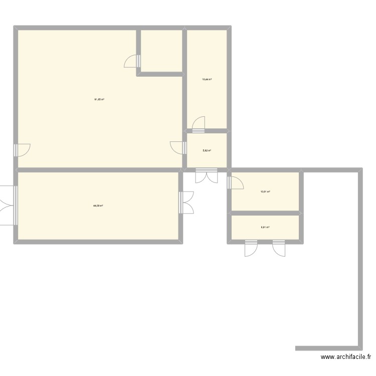 garage. Plan de 6 pièces et 176 m2