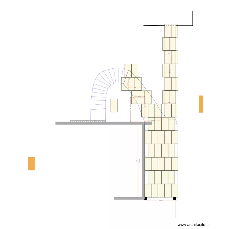dallage  escalier ext. Plan de 
