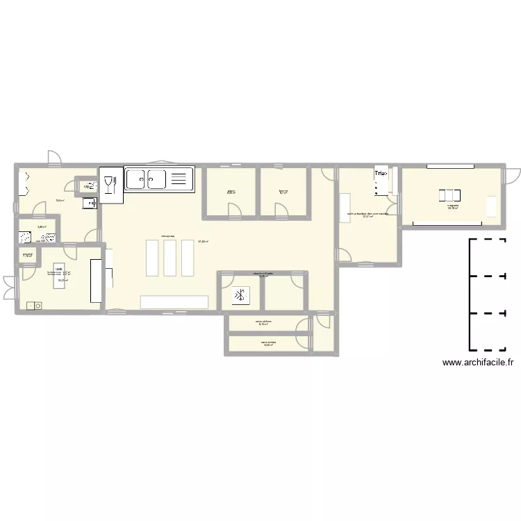 plan fab. Plan de 13  et 218 m²