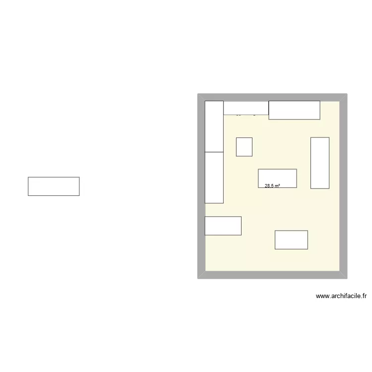 munnar. Plan de 1  et 29 m²