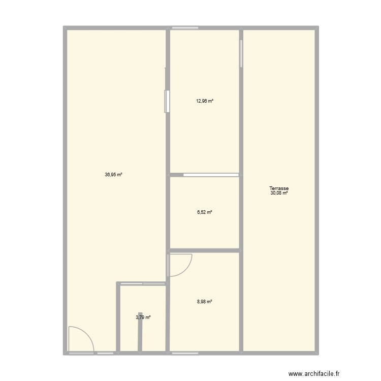 plan modiffier. Plan de 6 pièces et 99 m2