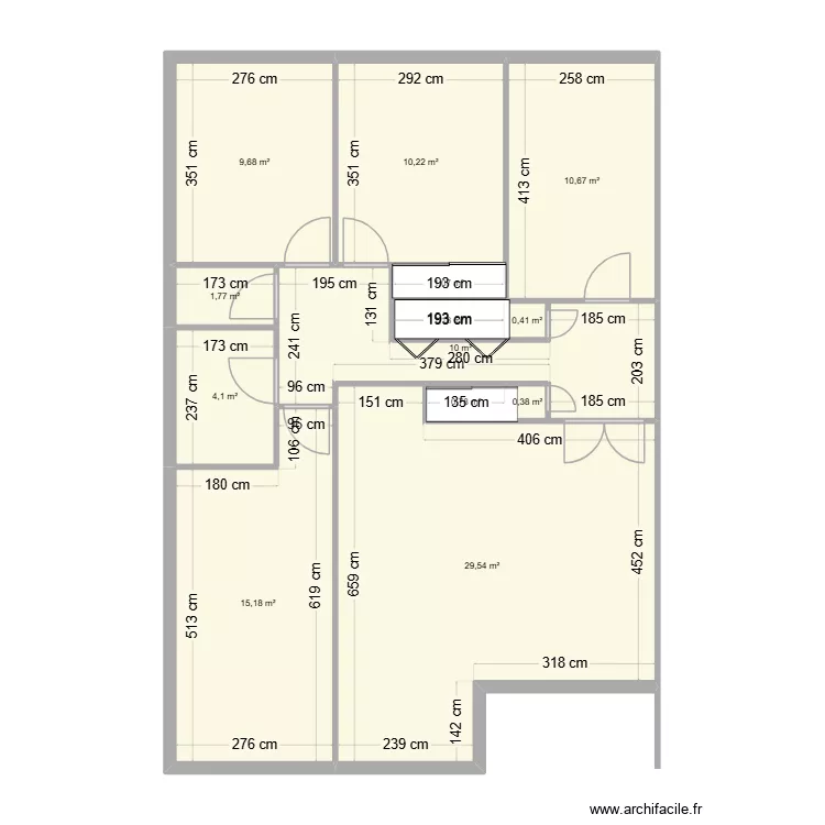 LES VERDIERS. Plan de 13  et 95 m²