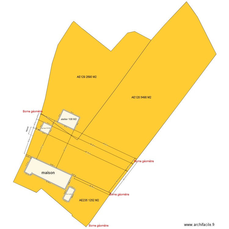 GARAGE ET ATELIER 20,5. Plan de 4 pièces et 448 m2