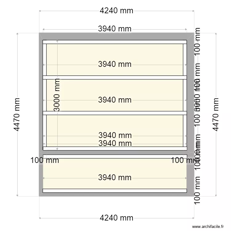 Chalet Montclar 2 PLAFOND CH 1 ET COULOIR. Plan de 2 et 16 m² Chalet Montclar 2 PLAFOND CH 1 ET COULOIR. Plan de 2 et 16 m²