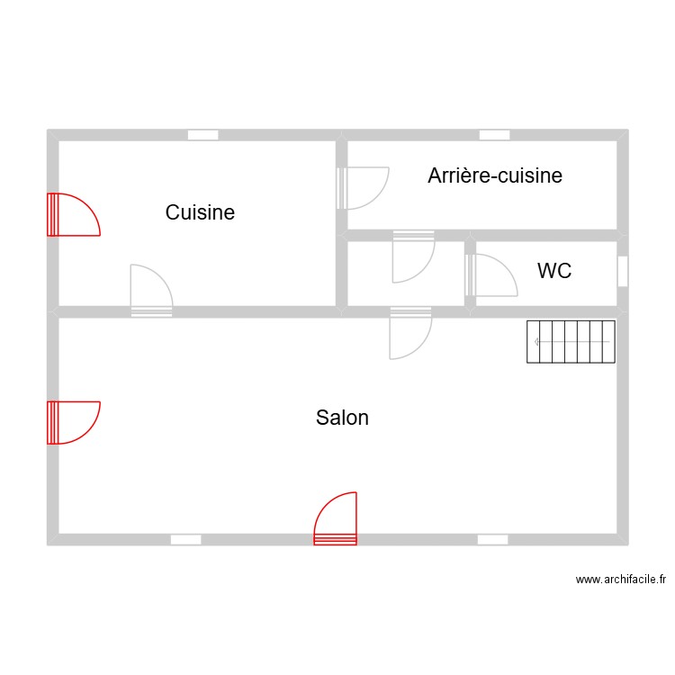 Ligneul_Tabaille. Plan de 5 pièces et 76 m2
