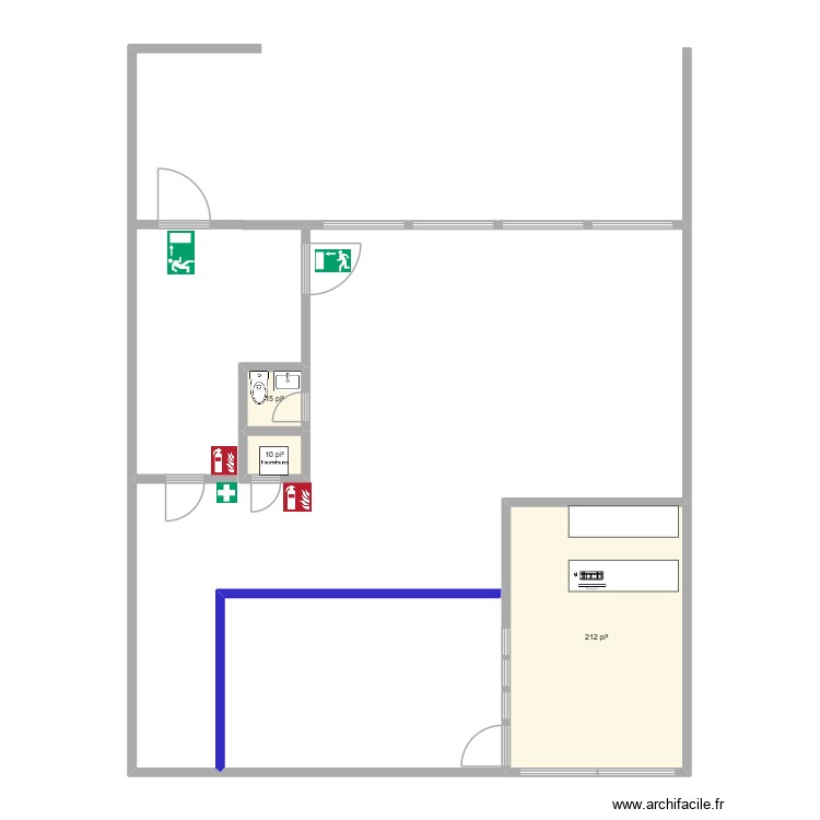 Plan d\'évacuation du BP. Plan de 0 pièce et 0 m2 Plan d\'évacuation du BP. Plan de 0 pièce et 0 m2