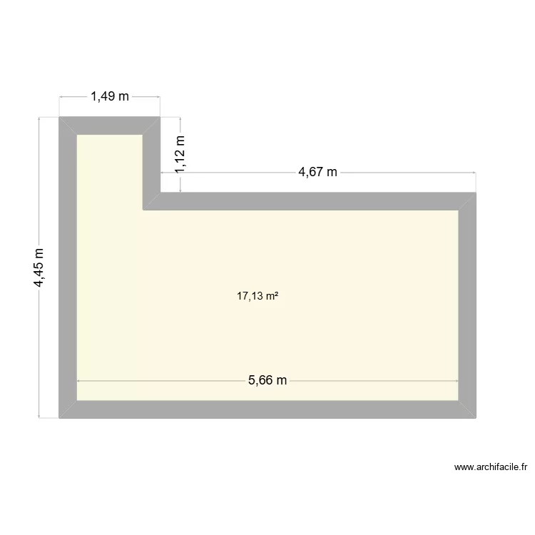Celia. Plan de 1  et 17 m²