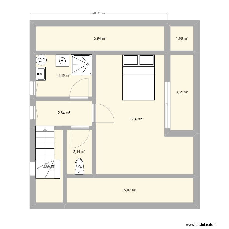 maison de david2. Plan de 9 pièces et 47 m2