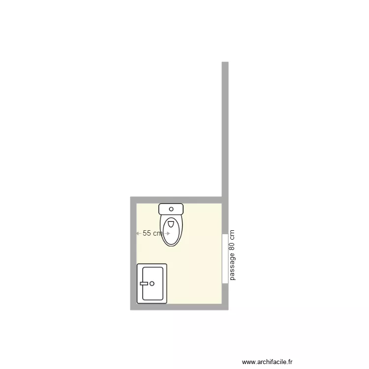 ST SYMPHORIEN ECOLE WC EXISTANT. Plan de 