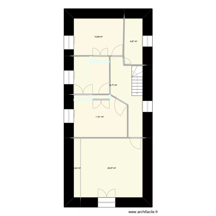 etage modifi&eacute;. Plan de 