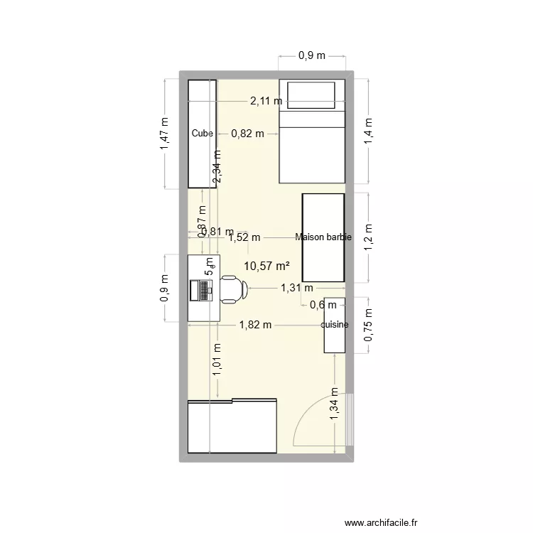 chambre alix. Plan de 