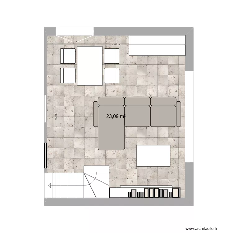 llança 2. Plan de 1 Pièce et 23 m² llança 2. Plan de 1 Pièce et 23 m²