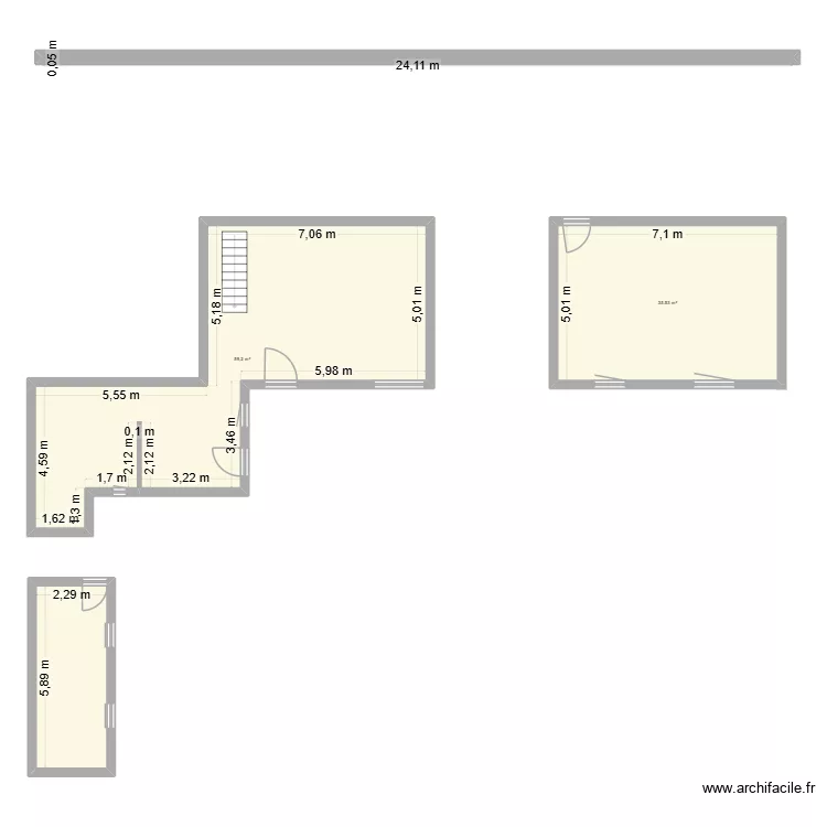 GRAVELLIC. Plan de 4 pièces et 109 m² GRAVELLIC. Plan de 4 pièces et 109 m²