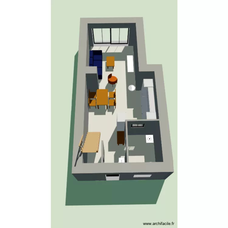 Plan RDC 2. Plan de 1  et 40 m²